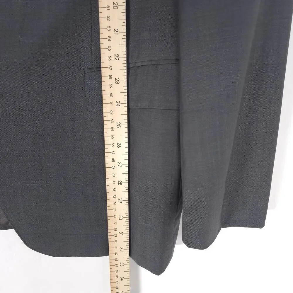 HUGO BOSS Men’s Sport Coat 44L Marzotto Italy Blazer Super 100‎ Gray Virgin Wool